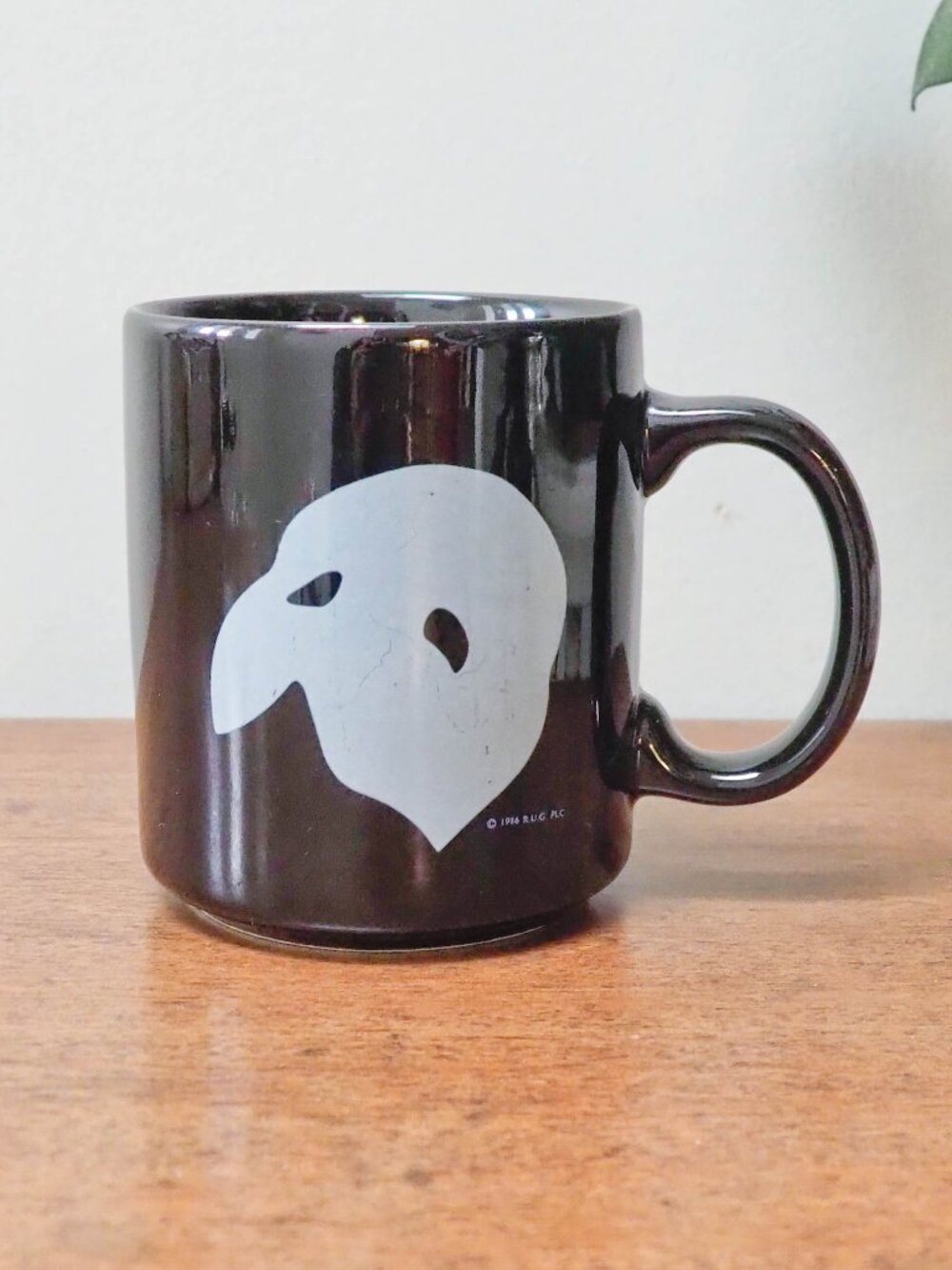 Vtg Phantom of the Opera Mug - 80s Broadway Opera Mask Mug Vintage Souvenir Mug